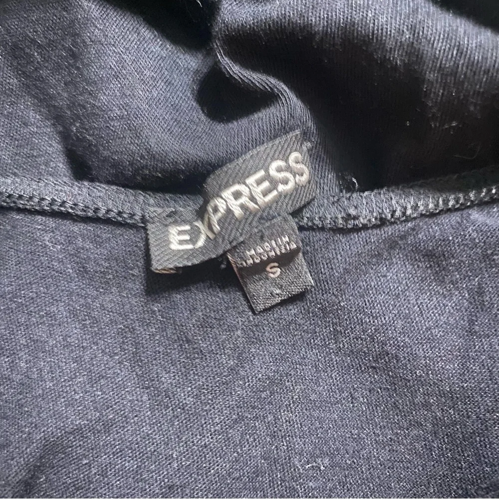 Express Black Blue Sequined Floral Tank Top Y2k 90’s